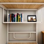 기숙사 공간 활용 유물 선반 수납 선반 하단 침대 옷걸이 단선 컴퓨터 책상 - 이미지 5