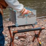 야외 캠핑 아이스 버킷 랙 알루미늄 합금 버킷 랙 조절식 접이식 캠핑 보관 랙 단열 상자 랙 편리 - 이미지 2