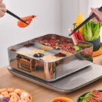 스테인레스 스틸 핫팟 냄비 상업용 정사각형 분지 두껍고 깊어짐 304 3층 복합 스틸 어머니-자식 만다린 오리 냄비 정사각형 - 이미지 2