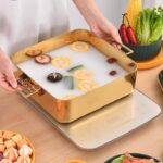 스테인레스 스틸 핫팟 냄비 상업용 정사각형 분지 두껍고 깊어짐 304 3층 복합 스틸 어머니-자식 만다린 오리 냄비 정사각형 - 이미지 3