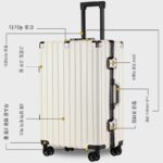 짐 가방 20 트롤리 케이스 유니버셜 휠 24 남녀 학생용 신형 무소음 강력하고 내구성 있는 비밀번호 가죽 가방 - 이미지 4