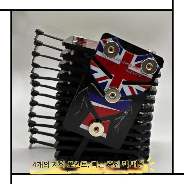 "자기 충전 모바일 폰 백 패널"은 자기 브래킷과 함께 사용해야 합니다. 오토바이 및 전기 차량 배달 라이더 장비