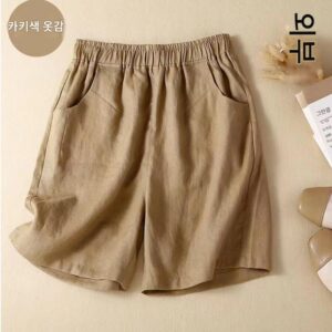 해외 무역 수출 이탈리아 대형 브랜드 마지막 주문 원래 주문 캐비닛에서 제거 남은 주문 코튼 및 리넨 반바지 여성 여름 반바지 캐주얼 바지