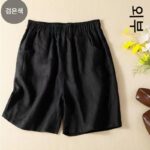 해외 무역 수출 이탈리아 대형 브랜드 마지막 주문 원래 주문 캐비닛에서 제거 남은 주문 코튼 및 리넨 반바지 여성 여름 반바지 캐주얼 바지 - 이미지 2