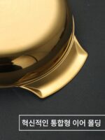 크리에이티브 스테인리스 스틸 일체형 더블 이어 냄비 튀긴 닭고기 스낵 플레이트 한국 파스타 라면 냄비 그릇 상업용 식사 플레이트 작은 냄비 - 이미지 2