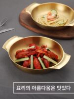 크리에이티브 스테인리스 스틸 일체형 더블 이어 냄비 튀긴 닭고기 스낵 플레이트 한국 파스타 라면 냄비 그릇 상업용 식사 플레이트 작은 냄비 - 이미지 5