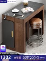 노르딕 다기능 접이식 록 플레이트 식탁 모던 심플 소형 아파트 수납식 공간 절약 식탁 홈 거실