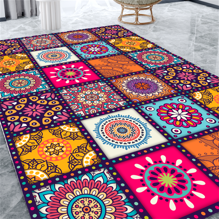 main_680691638346_0-1 북유럽 레트로 카펫 거실 바닥 매트 침실 침대 옆 다다미 터키식 페르시아 카펫 넓은 공간 전체 맞춤 제작 - 이미지 1