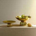 노르딕 심플 메탈 알루미늄 하이풋 과일 플레이트 모던 라이트 럭셔리 모델 룸 호텔 거실 레스토랑 트레이 장식품 - 이미지 4