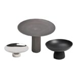 노르딕 심플 메탈 알루미늄 하이풋 과일 플레이트 모던 라이트 럭셔리 모델 룸 호텔 거실 레스토랑 트레이 장식품 - 이미지 5