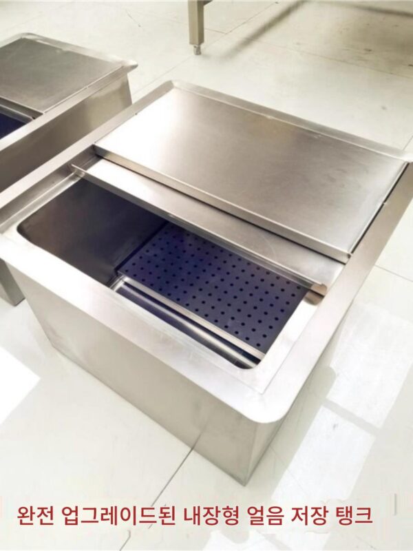 상업용 스테인리스 스틸 얼음 저장 탱크 농축 얼음 저장 탱크 스테인리스 스틸 얼음 탱크 바 카페 밀크티 숍 전용