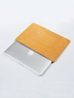 애플 맥북 컴퓨터 레트로 가죽 케이스 라이너 백 노란색 정품 가죽 식물성 태닝 가죽 MACX01S에 적합 - 이미지 2