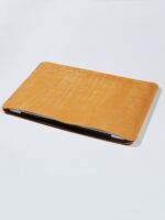 애플 맥북 컴퓨터 레트로 가죽 케이스 라이너 백 노란색 정품 가죽 식물성 태닝 가죽 MACX01S에 적합 - 이미지 3