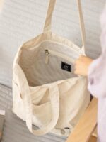 소백 일본 방수 나일론 캐주얼 숄더백 여성 디자인 니치 대용량 통근 토트백 - 이미지 2