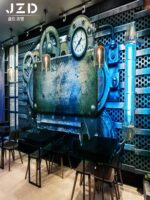 산업 스타일 벽등 레트로 LOFT 사이버펑크 스타일 펍 바 카페 장식 문 통로 벽등 - 이미지 2