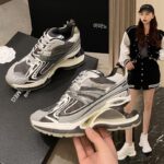 파리 스프링 슈즈 2024 신상품 가을 겨울 두꺼운 바닥 높이 통기성 충격 흡수 서스펜션 레저 스포츠 아빠 슈즈 여성용 - 이미지 2