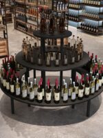 나카시마 디스플레이 캐비닛 원형 디스플레이 캐비닛 가방 신발 화장품 선물 모자 및 아동 제품 디스플레이 캐비닛 나무 디스플레이 선반 - 이미지 3