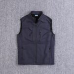 외국 무역 조끼 남성 가을 민소매 플러스 벨벳 조끼 야외 레저 소프트 쉘 조끼 새로운 다중 포켓 스탠드 칼라 조끼 - 이미지 4