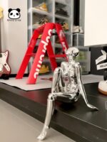 가벼운 고급 전기 도금 소라야마 지 기계 여신 장식품 손으로 만든 첨단 기술 거실 입구 사무실 장식 - 이미지 2