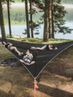 야외용 삼각형 해먹 롤오버 방지 다중인용 더블 파크 캠핑 장비 초경량 매달린 나무 텐트 야외용 - 이미지 3