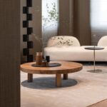 북유럽 원목 원형 커피 테이블 홈 거실 통나무 소형 ​​원형 테이블 심플한 일본식 홈스테이 레트로 디자이너 티 테이블 - 이미지 3