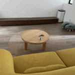 북유럽 원목 원형 커피 테이블 홈 거실 통나무 소형 ​​원형 테이블 심플한 일본식 홈스테이 레트로 디자이너 티 테이블 - 이미지 4