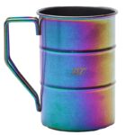 AT 야외 레트로 오일 통 컵 크리에이티브 컬러풀 머그 캠핑 티컵 대용량 캠핑 여행 식수 - 이미지 5