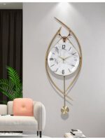 벨 커버가 있는 노르딕 스타일 3D 스테레오 시계 거실 벽시계 침실 모던 심플 태양 운동 크리에이티브 벽시계 - 이미지 2