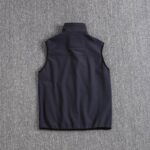 외국 무역 가을과 겨울 남성 새로운 플러스 벨벳 조끼 야외 스탠드 칼라 소프트 쉘 레저 스포츠 조끼 민소매 블랙 조끼 - 이미지 2