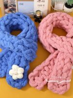 크레용신짱 같은 스카프 원사 울 손뜨개 DIY 아다이 같은 두꺼운 아이스캣테일 원사 손가락 원사 - 이미지 4