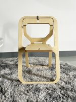 디자이너 솔리드 우드 다이닝 체어 넷 레드 홈 크리에이티브 초박형 플랫 폴딩 체어 소형 가정용 등받이 의자 야외 실내