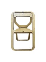 디자이너 솔리드 우드 다이닝 체어 넷 레드 홈 크리에이티브 초박형 플랫 폴딩 체어 소형 가정용 등받이 의자 야외 실내 - 이미지 5