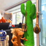 인터넷 셀러브리티 시뮬레이션 선인장 행거 조각품 가게 디스플레이 트렌드 야외 홈 거실 장식 바닥형 대형 장식품 - 이미지 3