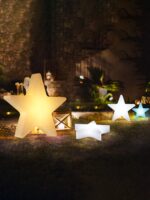 야외용 발광 5각별 야외 정원 충전등 휴대용 충전등 잔디등 장식용 방수 야간등