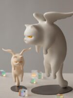 남녀를 위한 Yuanye 씨의 현대적이고 독창적인 가정용 가구, 휴일 장식, 고양이 선물, 트렌디한 조각품, 생일 예술 선물 - 이미지 2