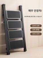 사다리 가정용 접이식 텔레스코픽 소형 경량 3단 사다리 의자 다기능 헤링본 사다리 스텝 사다리 접이식 계단