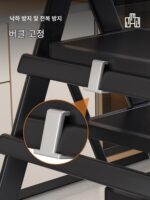 사다리 가정용 접이식 텔레스코픽 소형 경량 3단 사다리 의자 다기능 헤링본 사다리 스텝 사다리 접이식 계단 - 이미지 4