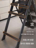 사다리 가정용 접이식 텔레스코픽 소형 경량 3단 사다리 의자 다기능 헤링본 사다리 스텝 사다리 접이식 계단 - 이미지 5