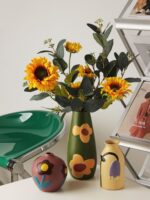 고가치 노르딕 인스 세라믹 꽃병 크리에이티브 모란디 컬러 화분 홈 현관 TV 캐비닛 조리대 장식 - 이미지 2