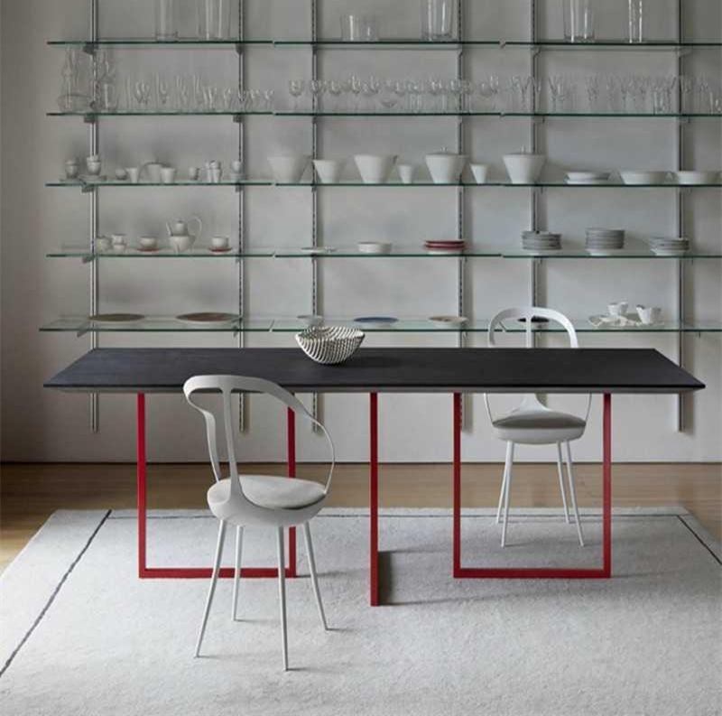 main_686056340897_0-1 심플한 견고한 원목 책상, 창의적인 직사각형 미니멀리스트 회의용 테이블, 가볍고 고급스러운 디자이너 책상, 개성 있는 패션 테이블 - 이미지 1