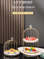 크리에이티브 라이트 럭셔리 식품 디스플레이 플레이트 간식 과일 디저트 페이스트리 디스플레이 랙 핫팟 플래터 식기 플레이트 - 이미지 2