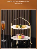 크리에이티브 라이트 럭셔리 식품 디스플레이 플레이트 간식 과일 디저트 페이스트리 디스플레이 랙 핫팟 플래터 식기 플레이트 - 이미지 4