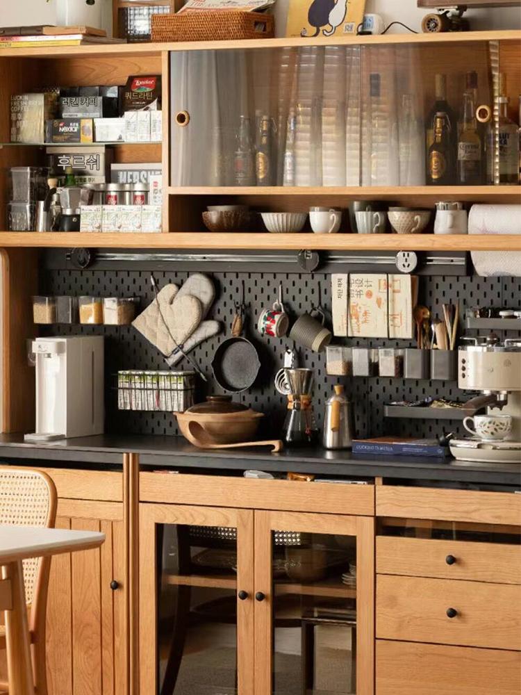 main_686432896136_0-1 책상 테이블 홀 보드 랙 액세서리 금속 후크 검정색 걸이 바구니 식사 사이드보드 IKEA 홀 유니버설에 적합 - 이미지 1