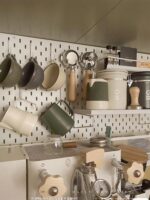 책상 테이블 홀 보드 랙 액세서리 금속 후크 검정색 걸이 바구니 식사 사이드보드 IKEA 홀 유니버설에 적합 - 이미지 5