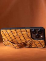 HANATORA Flower Tiger는 Apple 16/15promax 모바일 폰 케이스에 적합합니다. 끈 손목 받침대 정품 가죽 남성 및 여성 14plus/13/12 올인클루시브 낙하 방지 고급 카드 - 이미지 3