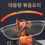 독일 수출 316 스테인레스 스틸 더블 이어 대형 프라이팬 노스틱 팬 둥근 바닥 팬 핫팟 가스 오목 전자기파 - 이미지 4