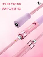 하오둔 핑크 마카롱 루어낚싯대 마이크로오브젝트 말입낚싯대 풀세트 초보 어린이 장거리 캐스팅 여자 낚싯대 세트 - 이미지 2