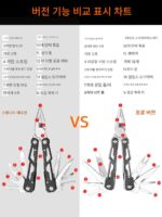 전강철 중공 다기능 플라이어 접이식 칼 휴대용 캠핑 비상용 조합 도구 미니 다목적 장비 - 이미지 5