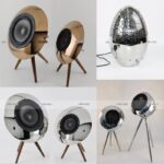 디자이너 블루투스 스피커 크리에이티브 스테인리스 스틸 아트워크 스피커 모델 룸 영업 사무실 연구 추상 장식품