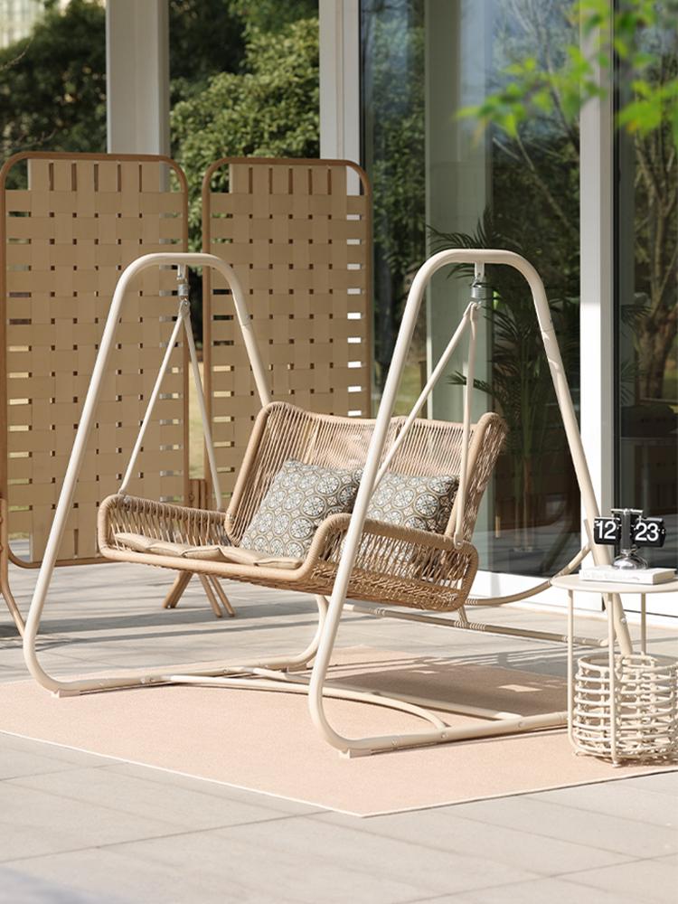 main_688131047078_0-2 mwh manhaojia 야외 빌라 테라스 안뜰 레저 더블 스윙 정원 발코니 야외 싱글 로킹 체어 - 이미지 1